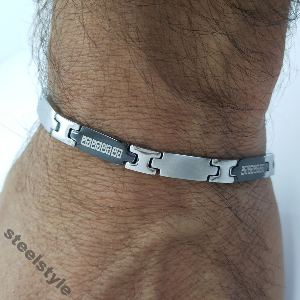 STAINLESS STEEL BRACELET ROMAN STYLE MEN'S JEWELLERY BRACELET RS12 n/a