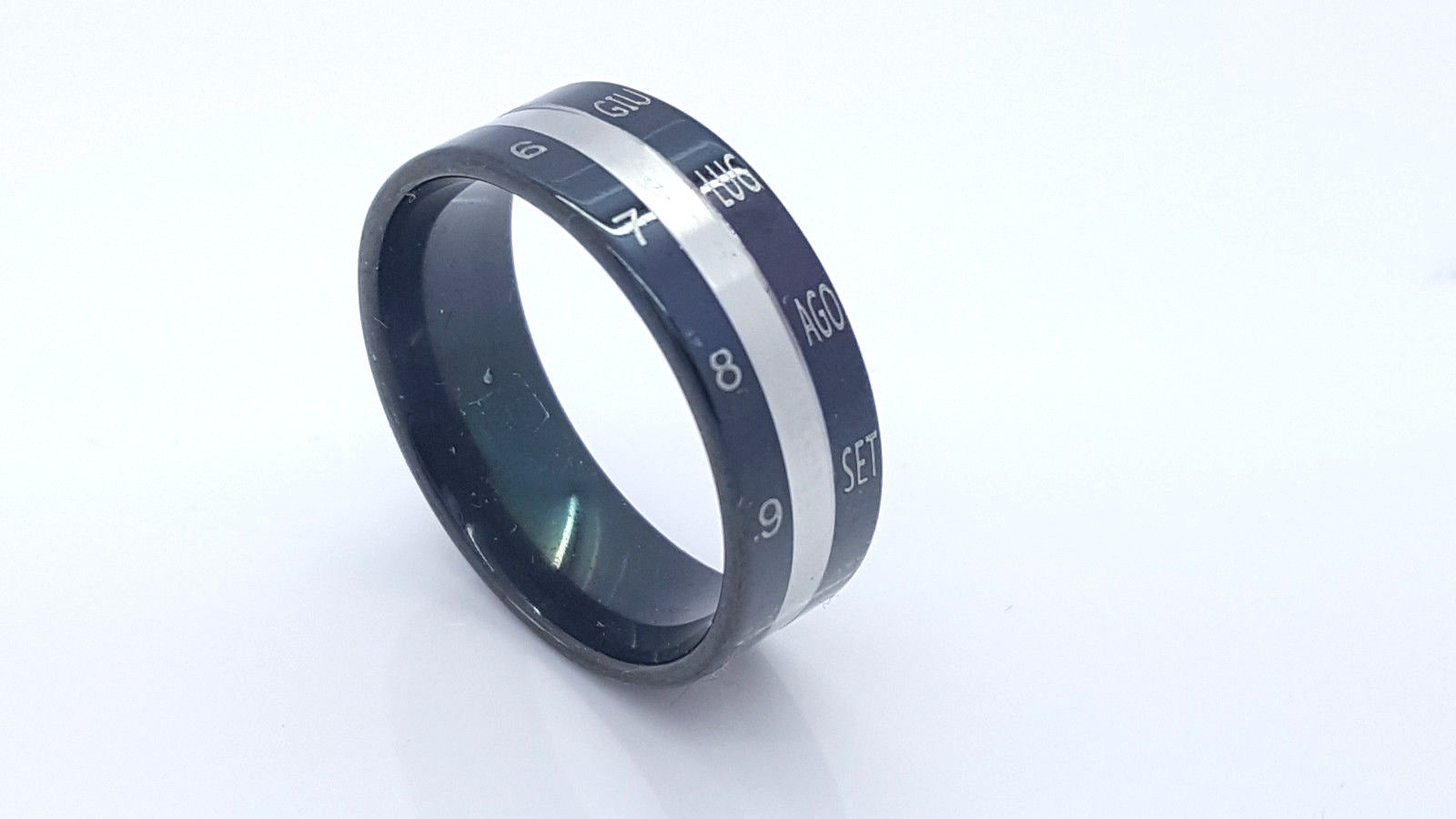 RING STAINLESS STEEL 316L WITH CALENDAR MEN'S WOMEN'S Unbranded