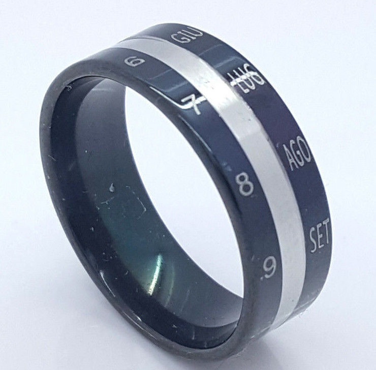 RING STAINLESS STEEL 316L WITH CALENDAR MEN'S WOMEN'S Unbranded