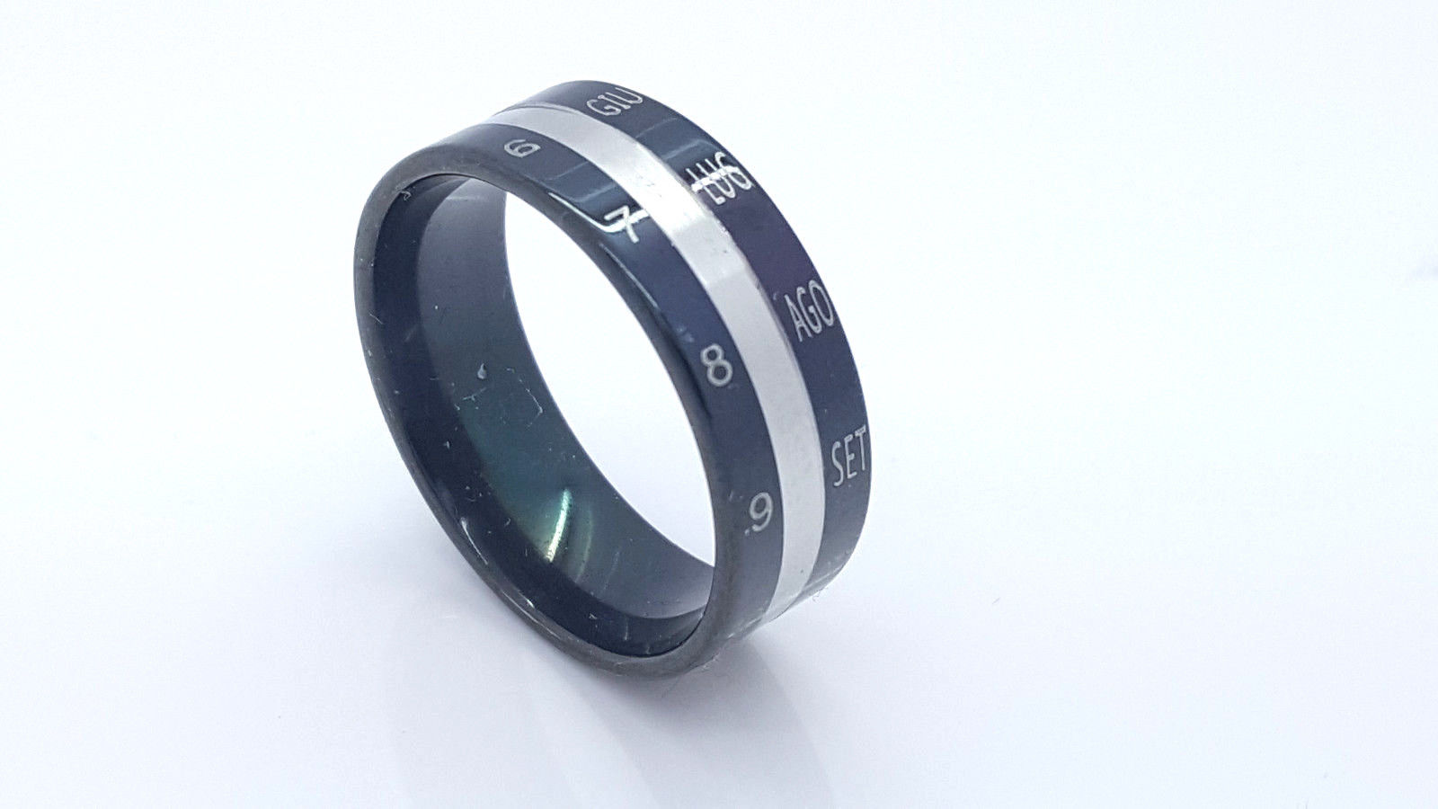 RING STAINLESS STEEL 316L WITH CALENDAR MEN'S WOMEN'S Unbranded
