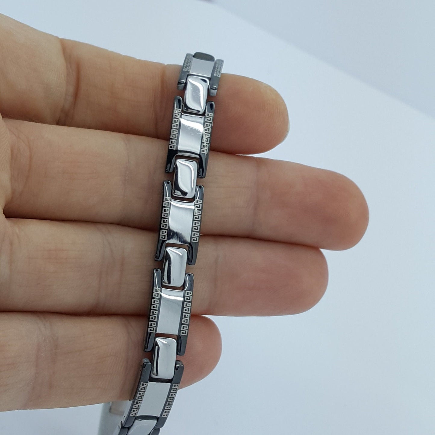 STAINLESS STEEL BRACELET ROMAN STYLE MEN'S JEWELLERY BRACELET RS14 none