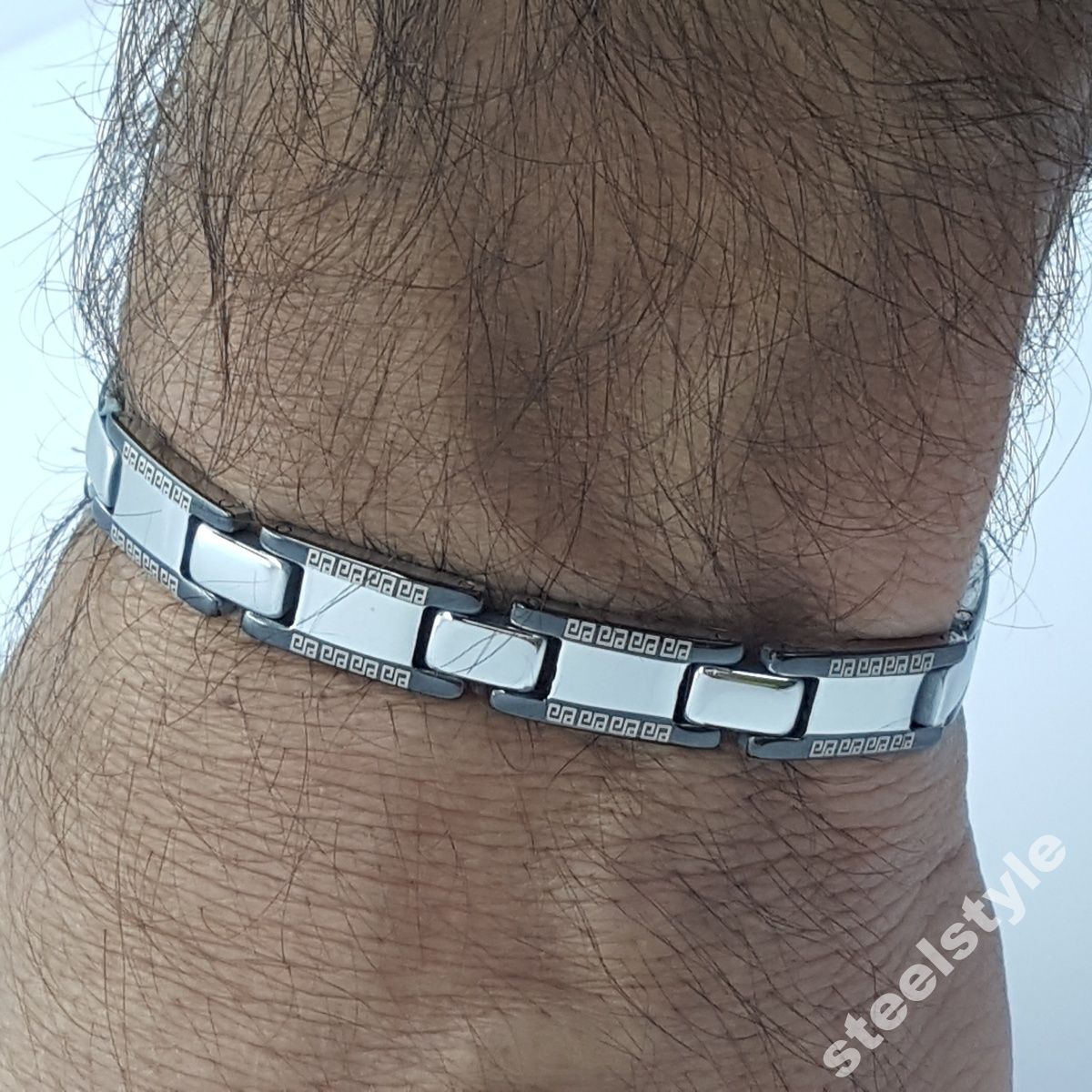 STAINLESS STEEL BRACELET ROMAN STYLE MEN'S JEWELLERY BRACELET RS14 none