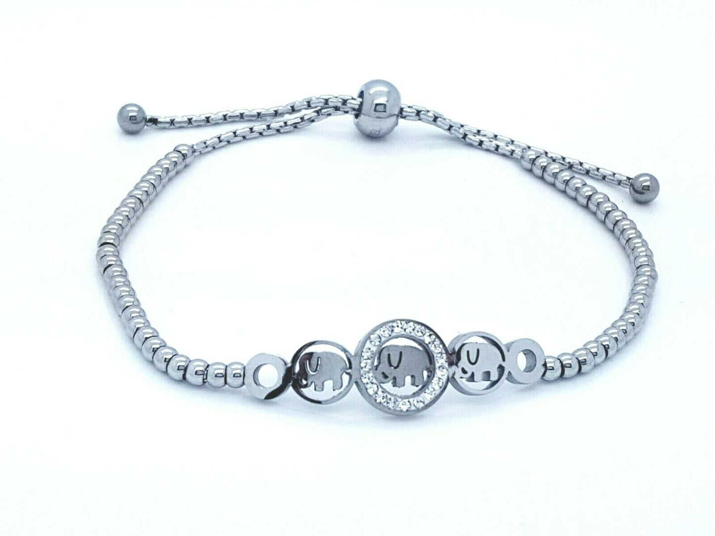 WOMEN'S STAINLESS STEEL SLIDING BRACELET ELEPHANT LADIE'S JEWELLERY