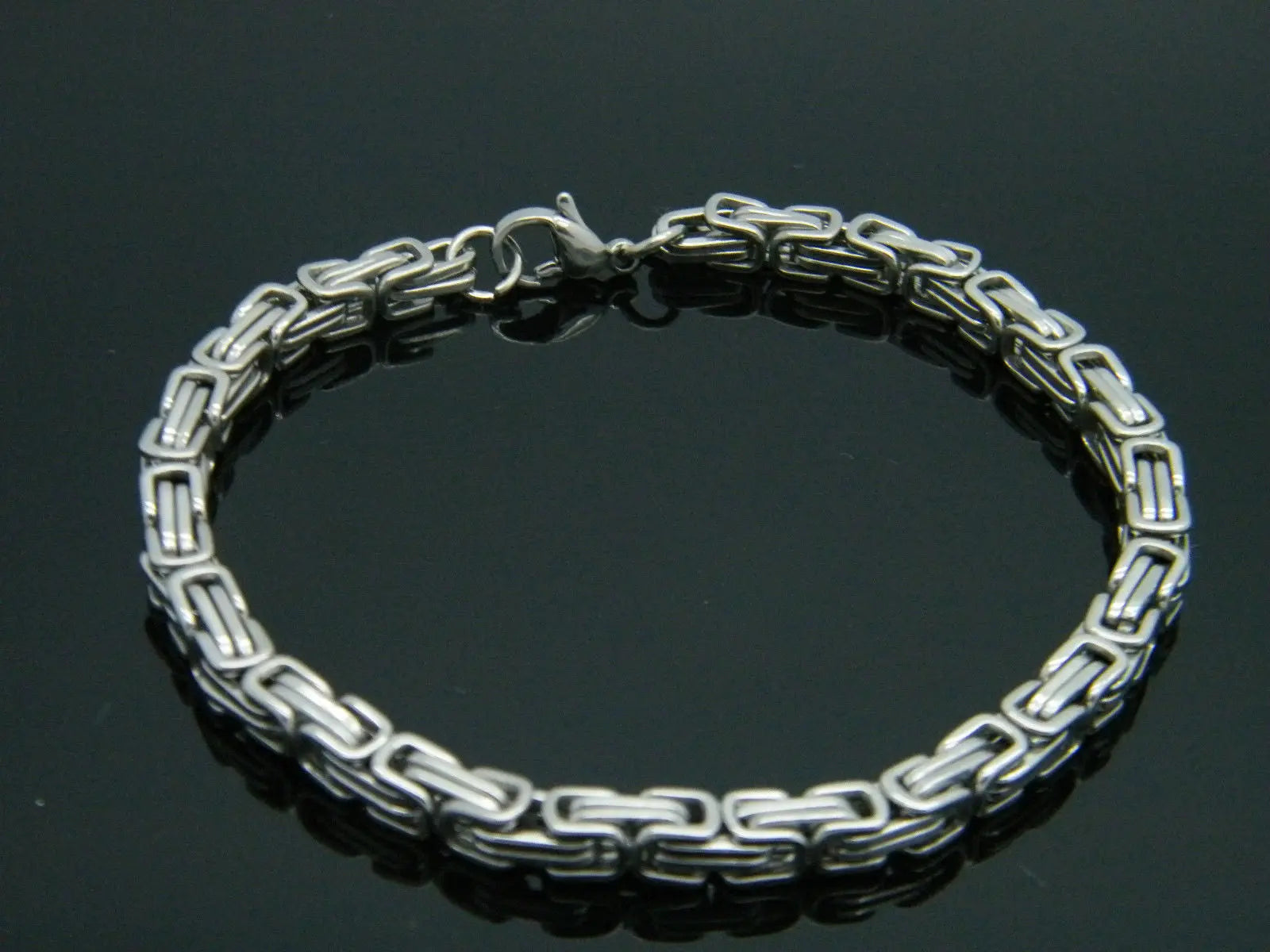 MEN'S WOMEN'S CHUNKY LINK CHAIN BYZANTINE STAINLESS STEEL BRACELET steelstyle33