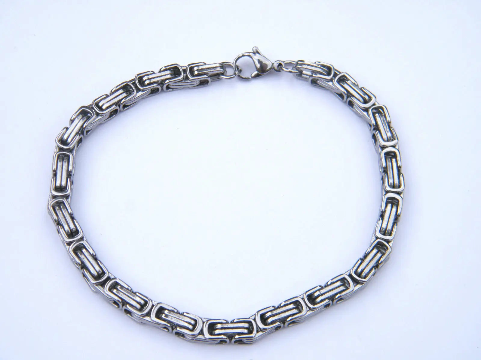 MEN'S WOMEN'S CHUNKY LINK CHAIN BYZANTINE STAINLESS STEEL BRACELET steelstyle33