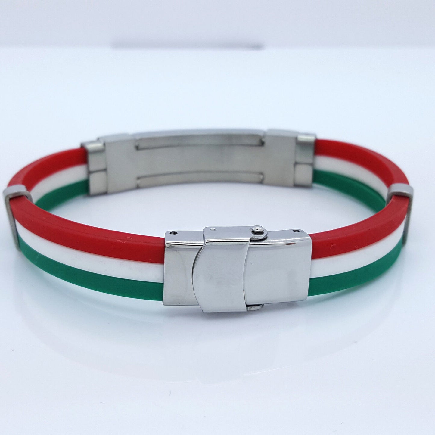 BRACELET WRISTBAND STAINLESS STEEL ITALIAN FLAG JEWELLERY BRACELET 01